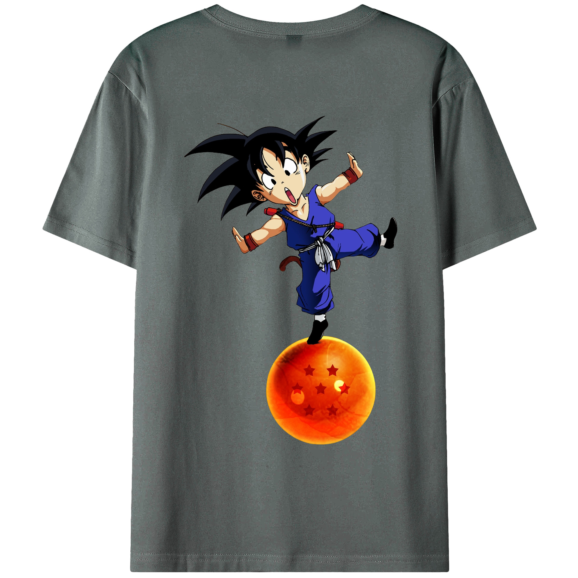 （画像用） ドラゴンボール 孫悟空（そん ごくう）Son Goku カカロット DRAGON BALL Kakarotto 綿100％ メンズ半袖Tシャツ（バックプリント） 通気性
